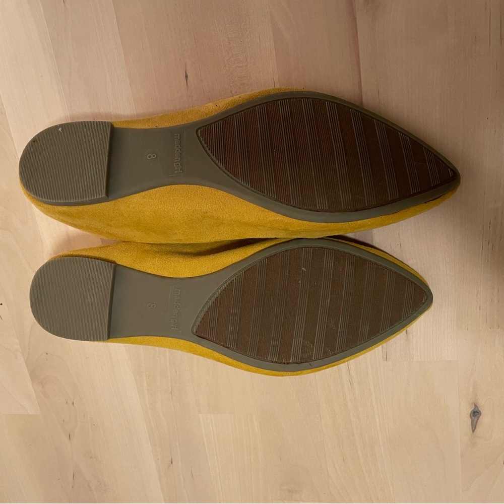 NWOT Madden Girl Mustard Yellow Flats - Picture 2 of 5